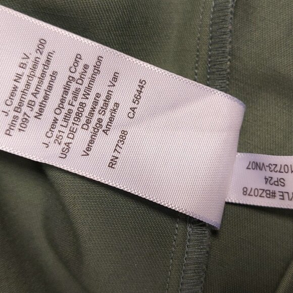 J. Crew Green, Pleated, Cotton Twill Short Skirt; Size: 4 - Picture 8 of 8